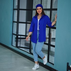شومیز مانتویی لینن کد 300