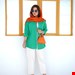 شومیز مانتویی لینن سبز 