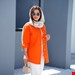 شومیز مانتویی لینن نارنجی 