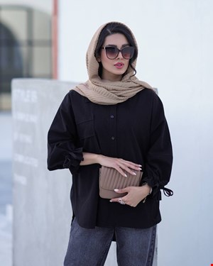 شومیز جلو بسته لینن کد743