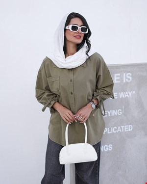 شومیز جلو بسته لینن کد743