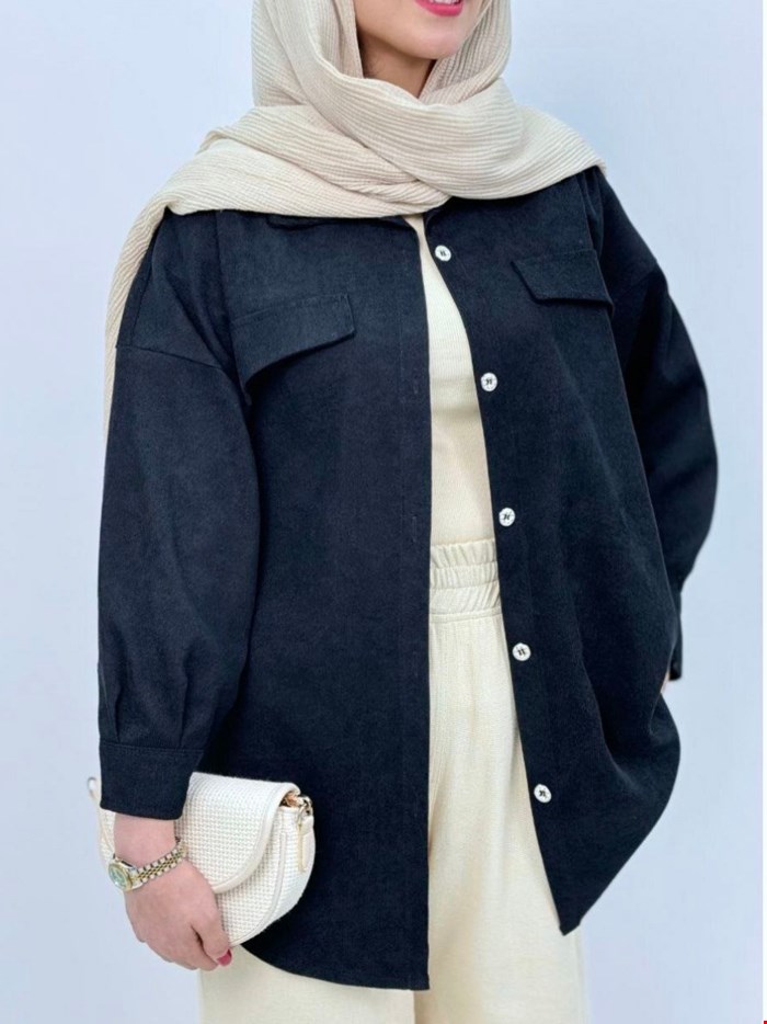 مانتو مخمل کبریتی سایز بزرگ 9800