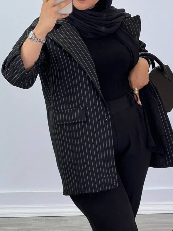 کت مشکی دیپلمات سایزبزرگ کد2924