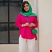 شومیز لینن سرخابی 