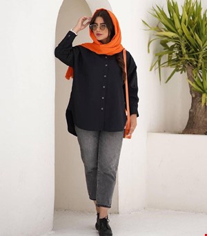شومیز لینن سایز بزرگ کد0080